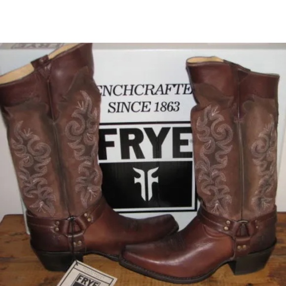 NIB FRYE BOOTS Sz 9 WOMENS LILLY HARNESS TALL COGNAC GORGEOUS BOOTS! NEW!!!!! - Picture 1 of 8